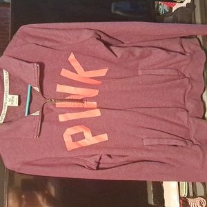 PINK half zip hoodie (Ladies)